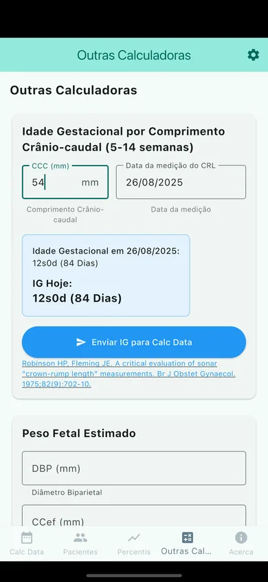 IGCalcPT — CRL and estimated fetal weight calculators